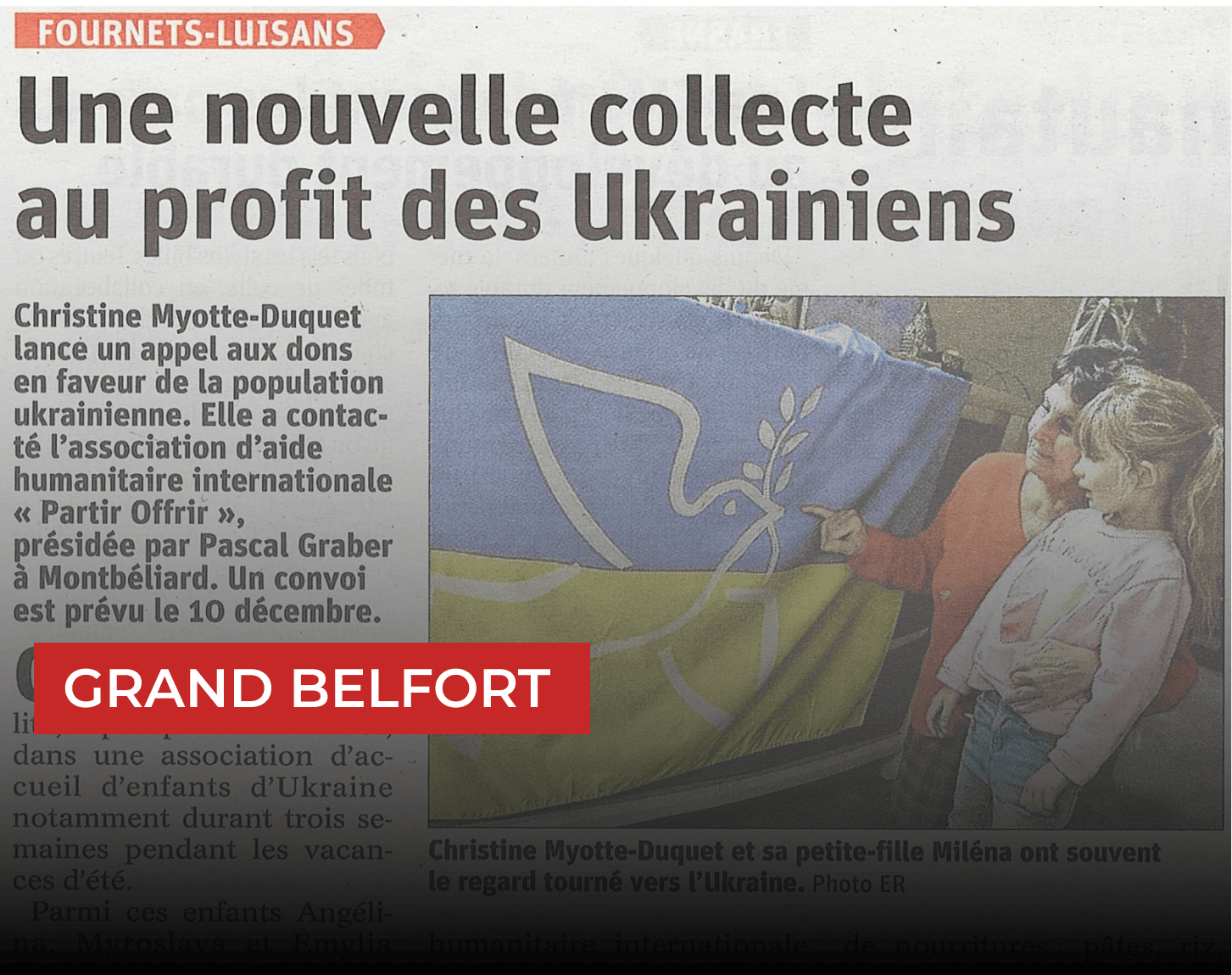 Une nouvelle collecte au profit des ukrainiens