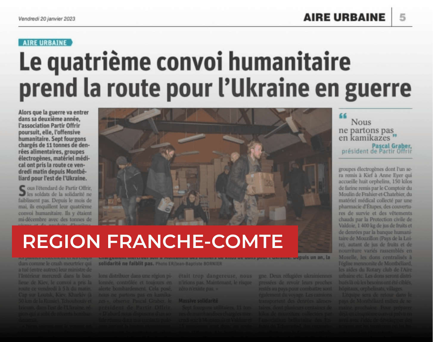 Le quatrième convois humanitaire prend la route de l’Ukraine en guerre