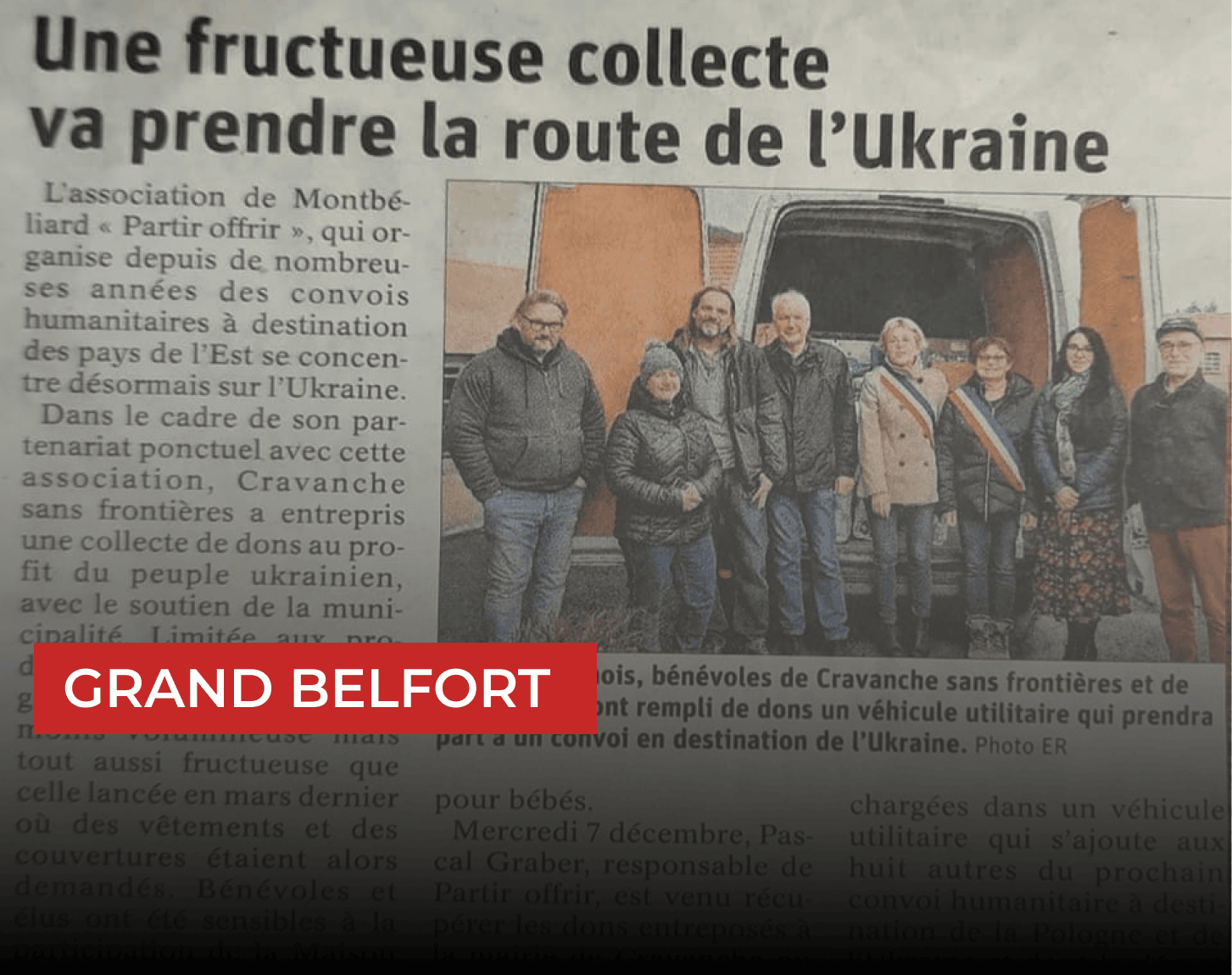 Une fructueuse collecte va prendre la route de l’Ukraine
